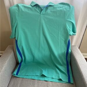 Nike Teal Polo with Royal Blue Side Panels